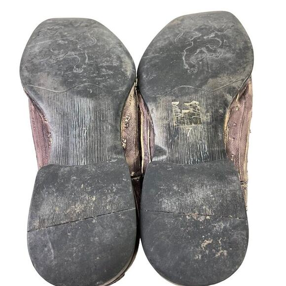 Robert Wayne Western Vegas Mens Loafers Leather Rustic Studded Slip On Shoes 7 - Picture 15 of 16